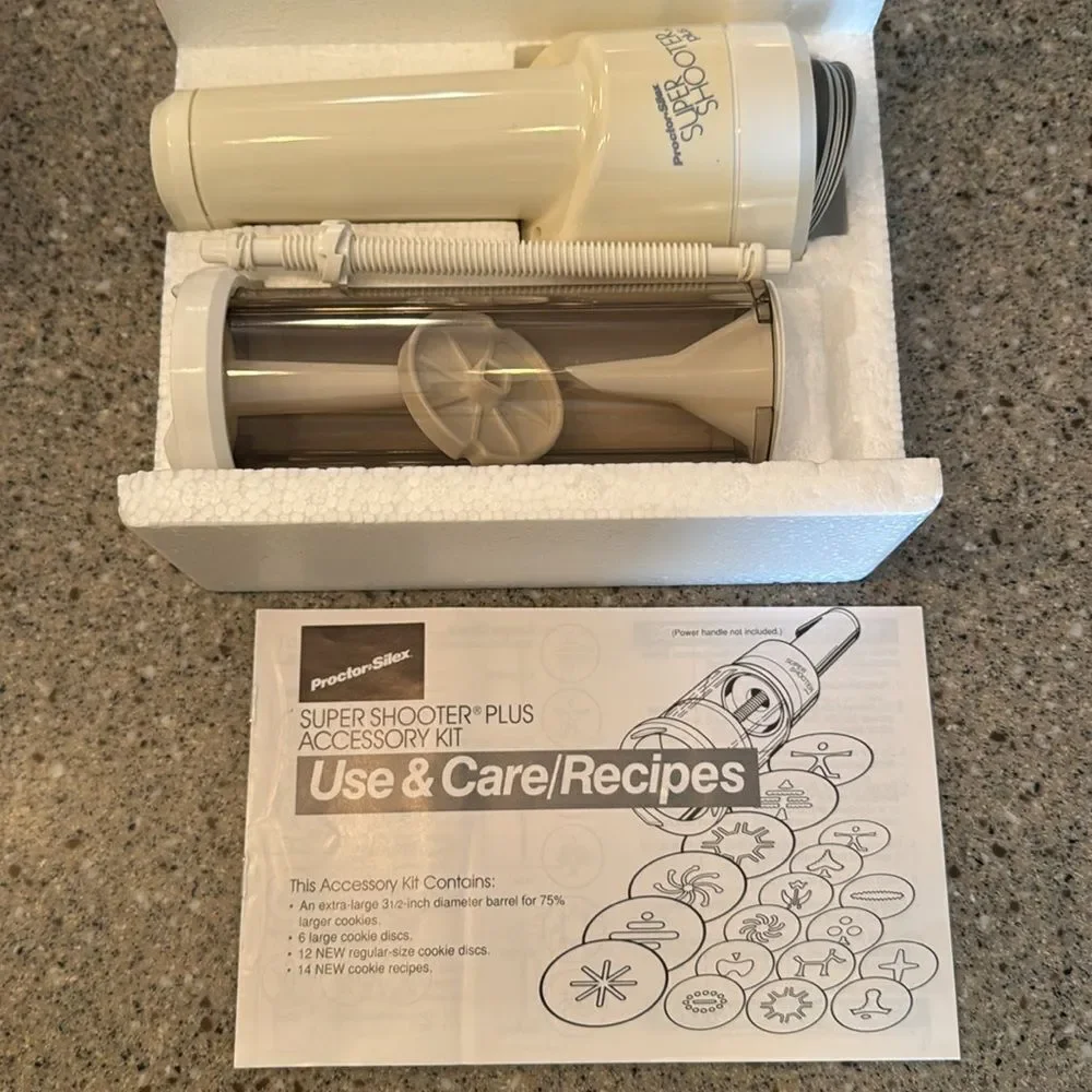 PROCTOR SILEX Vintage Super Shooter Plus Cookie Press & Accessory Kit